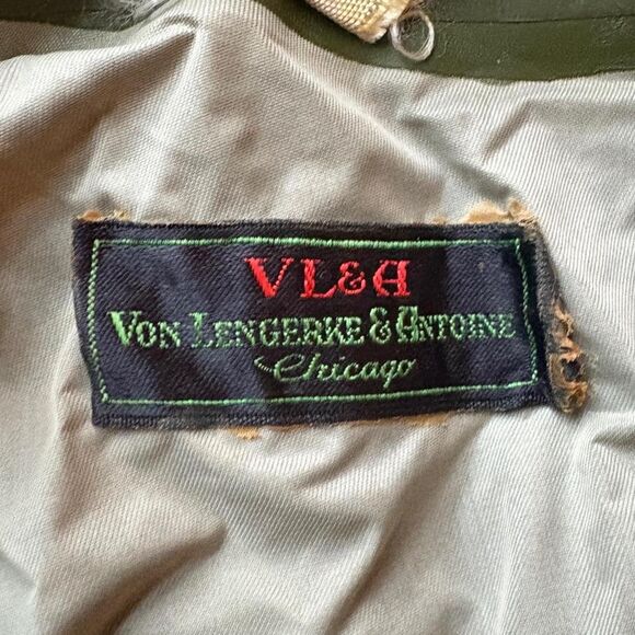 Von Lengerke & Antoine Rain Poncho Vintage Army Military 1940s 1960s WW2 Capone - Picture 7 of 7
